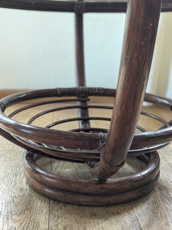Table basse des années 70 – Tables basses, Glass, Rattan (photo 5 of 5)