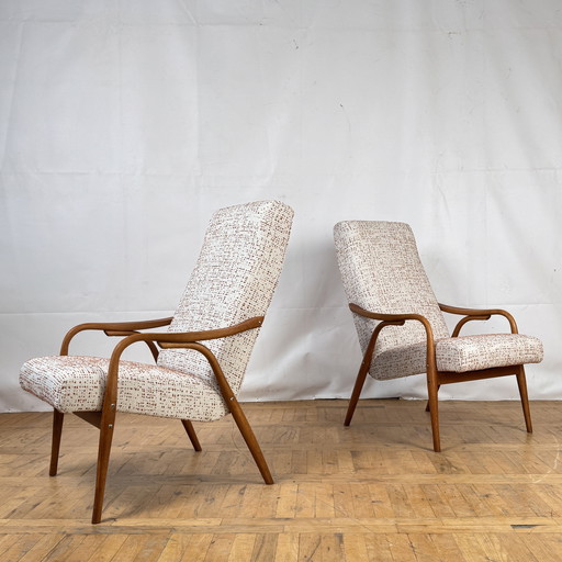2x Fauteuils Antonin Suman pour TON années 1960