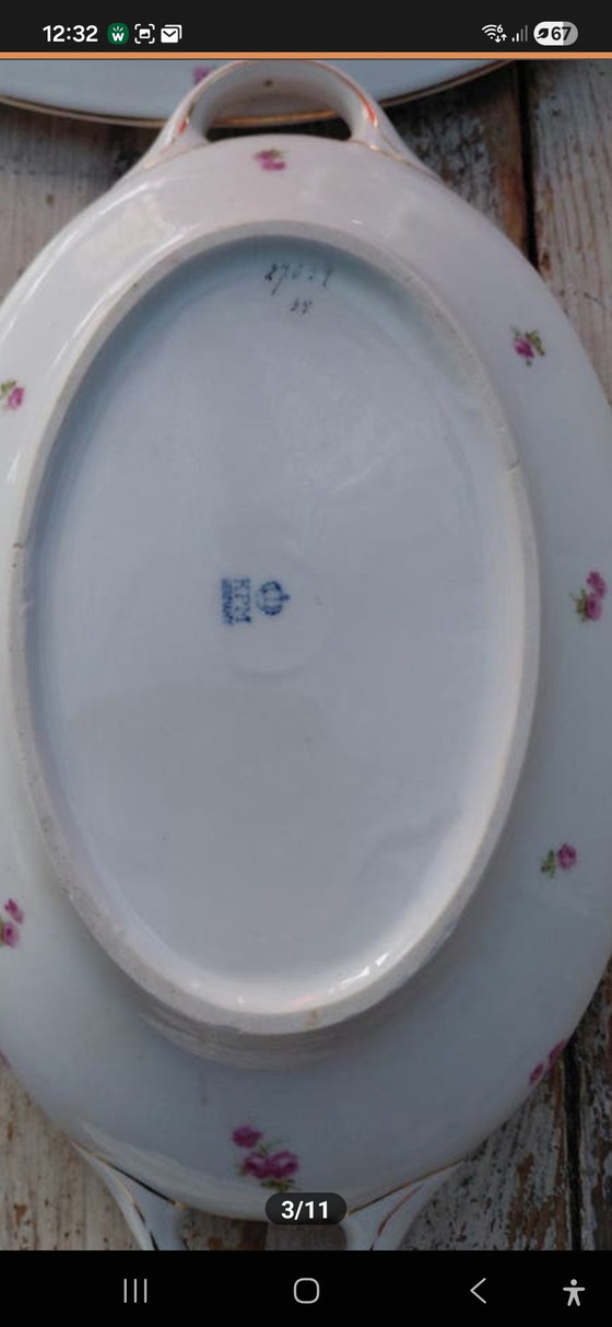 Image 1 of Antiek KPM Porselein schalen en bord