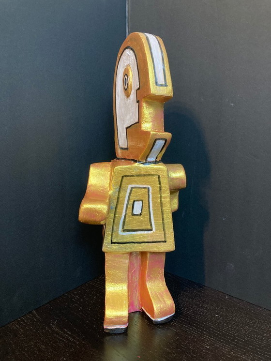 Image 1 of Original porcelain sculpture by Don Kosta - Golden Koko