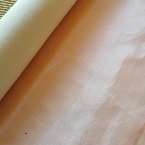 Image 1 of Luxus Seidentapete Aprikot und Rot