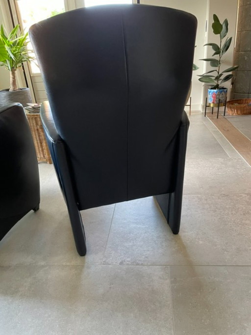 Jori Armchair blue leather – fauteuils