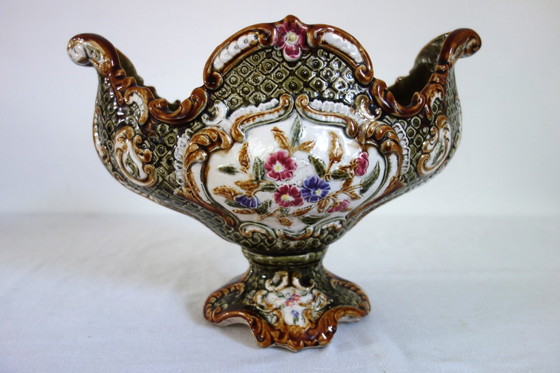 Image 1 of Barbotine Plantenbak Overtrek 20er jaren