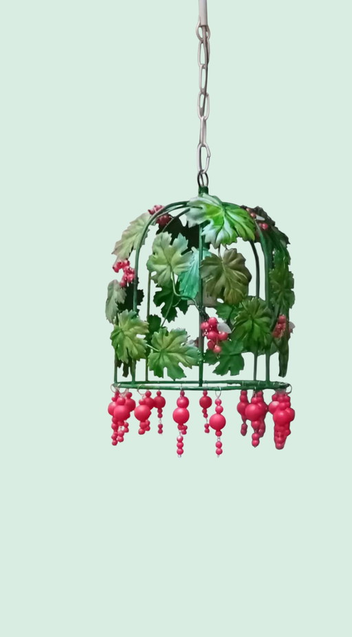 Red currant.chandelier vintage.Italia