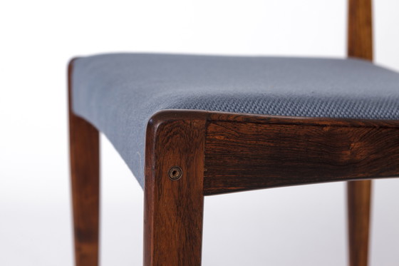 Image 1 of Paar H.W. Klein Rosewood Eetkamerstoelen voor Bramin - Deens Modern, jaren 1960 | Hergestoffeerde Vintage Stoelen Mid Century