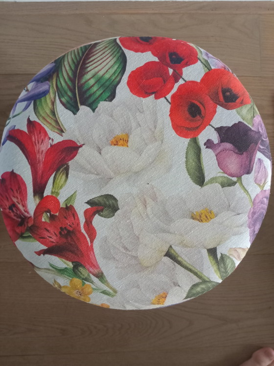 Puf de tela floral – Reposapiés y pufs, Textile (photo 3 of 5)