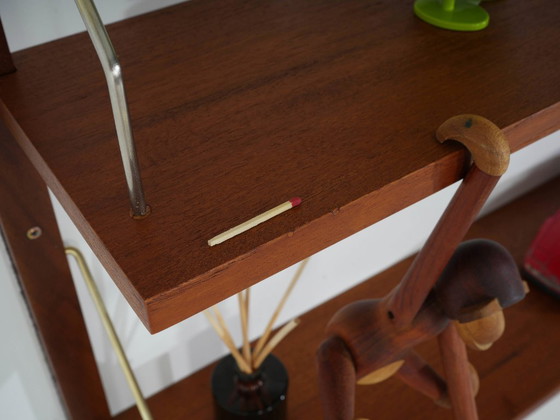 Danish Teak Veneer Modular Shelving System From The 1970s, Five Adjustable Shelves – Bookcases, Wood (photo 17 of 18)