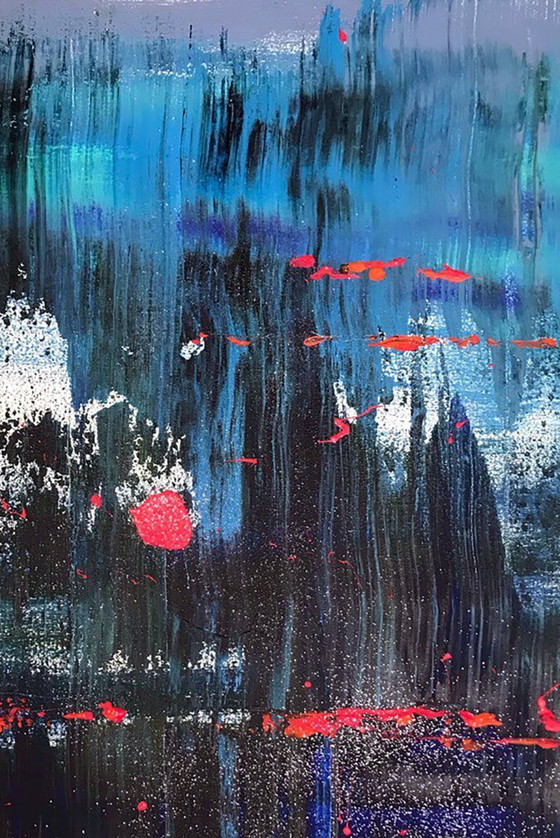 Image 1 of Original Acrylic Painting Abstract Expressionism Magic Night