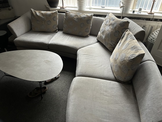 Rolf Benz 222 Corner Sofa Seating Island – Textile, Chrome (photo 6 of 11)