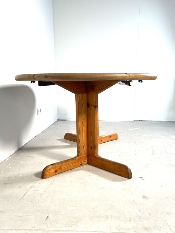 Image 1 of Extendable Pine Dining Table With Two Extensions