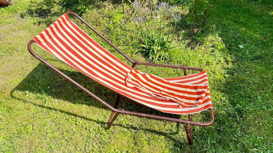 Image 1 of Vintage draagbare ligstoel