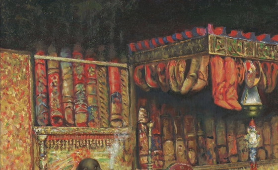 Image 1 of Beautiful Painting – Á Simarro – "The Slipper Seller"