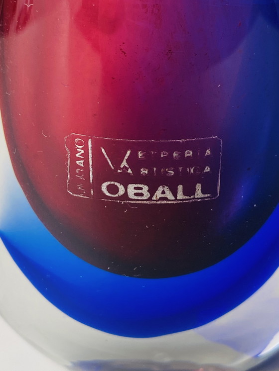 Image 1 of Beautiful vintage Murano vase - Summerso technique - design Oball for Murano