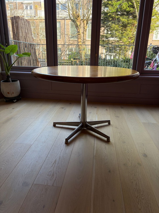 Image 1 of Round Teak Dining Table Vintage 60s-70s