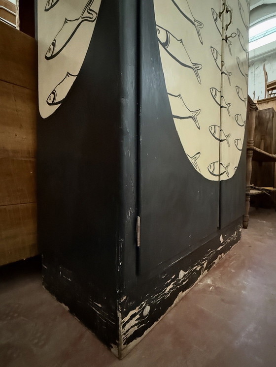 Image 1 of Art deco armadio met pesci