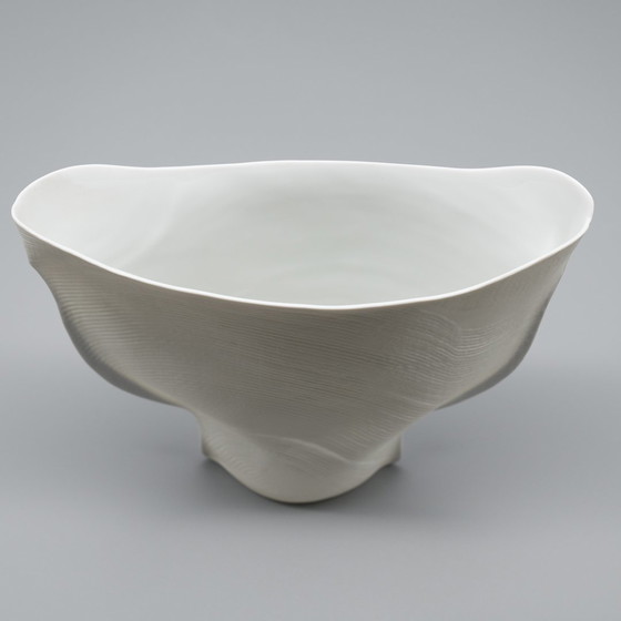 Image 1 of Art Vase Duo Rosenthal Studio Line Design Johan van Loon Fine Porcelain 80s 18cm