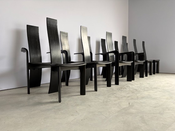 Set Of 12 Iris Chairs By Rob And Dries Van Den Berghe For Van Den Berghe Pauvers, 1990s – Dining chairs (photo 4 of 9)