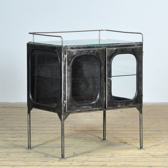 Vintage Ziekenhuiskast, jaren 70 – Kasten, Glass, Metal (photo 3 of 12)