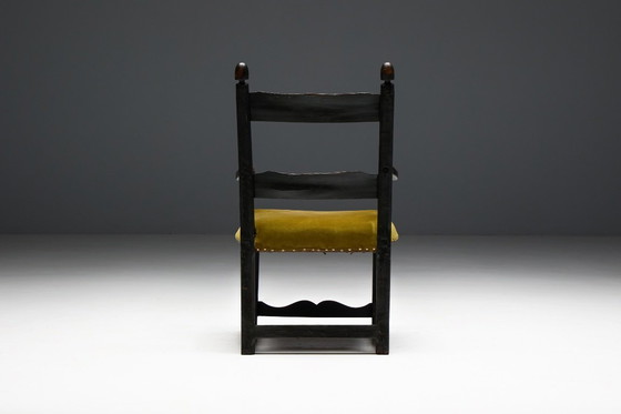Image 1 of Rustic Folk Art Armchair, France, 19th Century