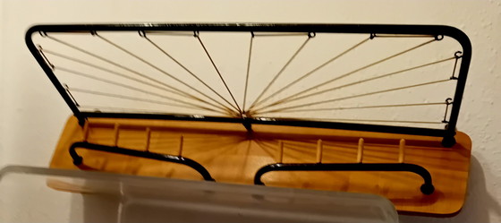 Image 1 of J 60 Wall Coat Rack, All Original With Plasticized Elements Adjustment Rack Of Plastic Wire