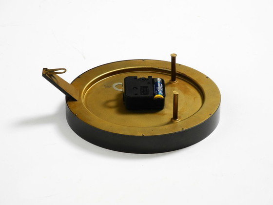 Image 1 of Beautiful very elegant heavy Mid Century Kienzle wall clock made of bronze and brass