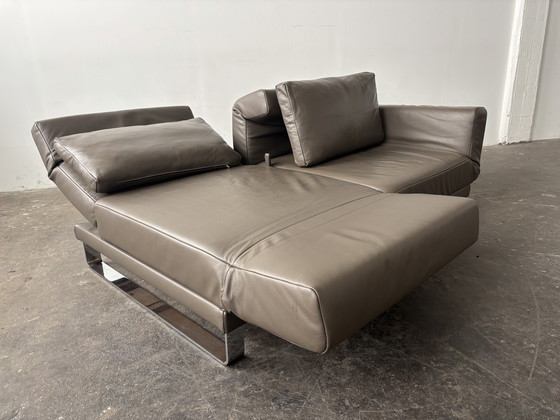 Image 1 of Franz Fertig designer sofa bed leather couch