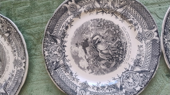 Image 1 of Série complète d'assiette parlante Napoléon 1920-1930