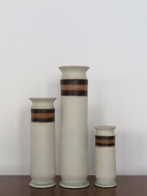 Vasi vintage di Bruno Gambone, anni '70, set di 3
