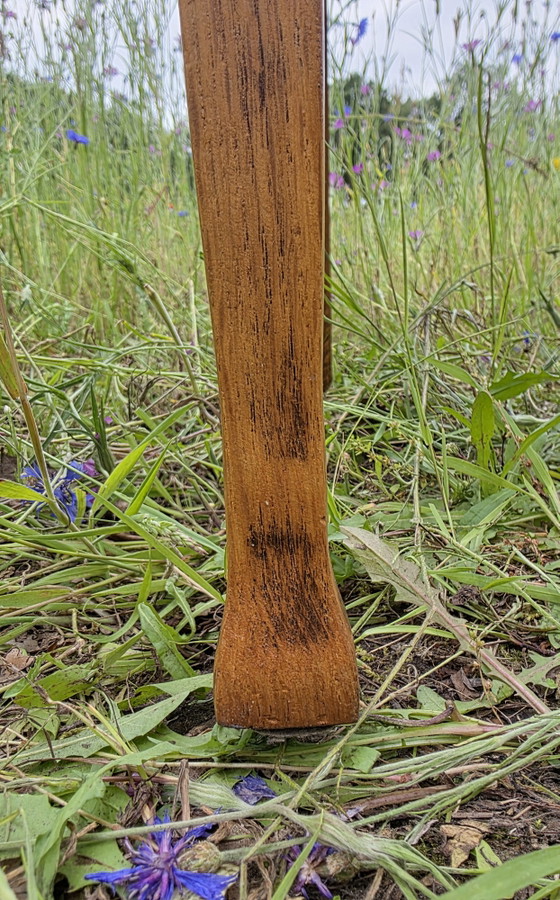 Image 1 of Art Deco eiken stoelen met rieten zitting set van 2