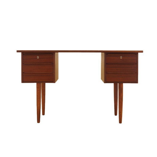 Bureau en teck, design danois, années 1970, fabriqué au Danemark