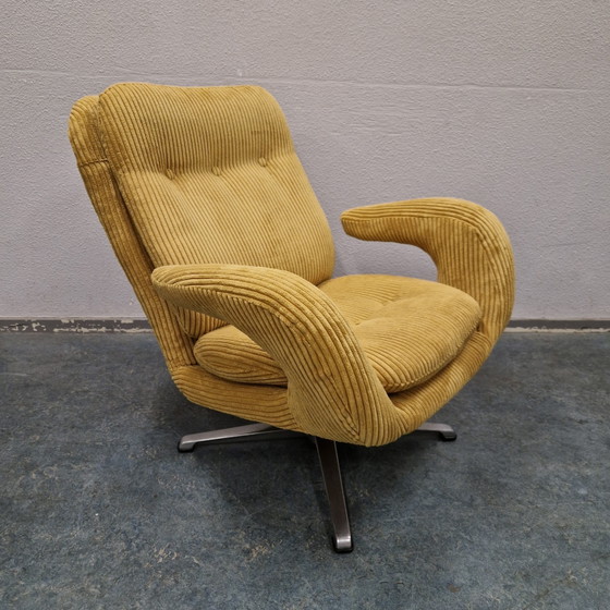 Romefa Noordwolde Enrico Wallès Draaifauteuil Nieuw Bekleed Ribstof – Draaistoelen, Metal, Textile (photo 6 of 11)