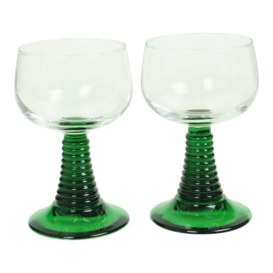 Image 1 of Vintage Luminarc Roemer Wine Glasses
