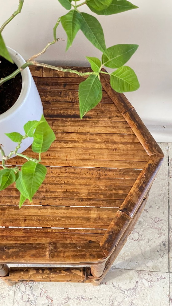 Image 1 of Vintage bamboo coffee table