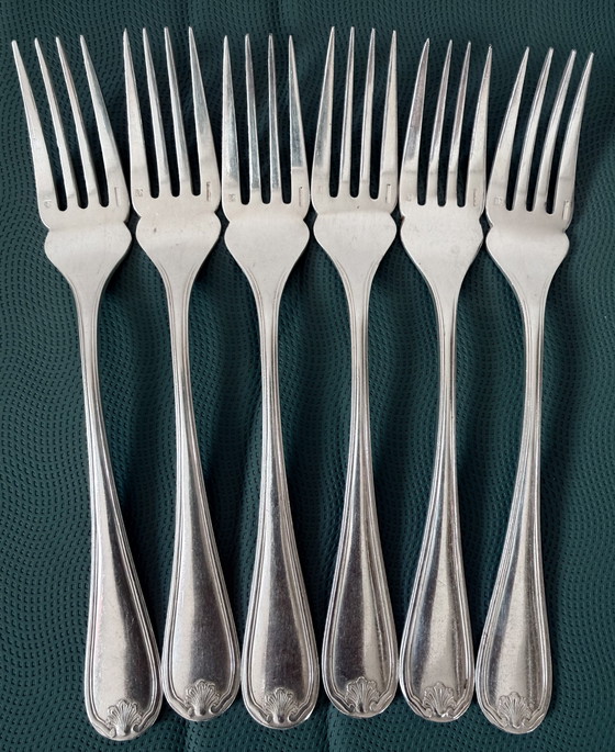 Image 1 of Elegant 24-piece fish service – Marot Bérain pattern in silver-plated metal