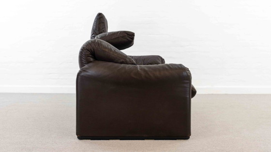 Image 1 of Cassina Maralunga 3-Sitzer-Sofa aus Leder von Vico Magistretti