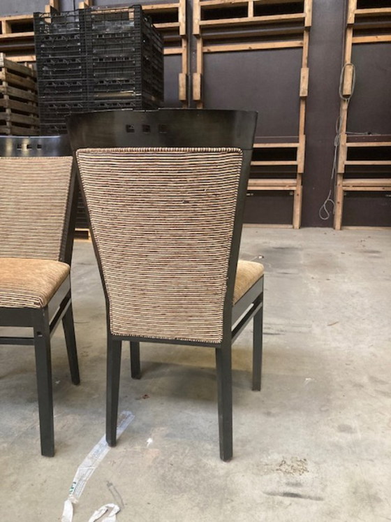 6 Original Giorgetti Chairs – Dining chairs, Textile, Wood (photo 4 of 5)