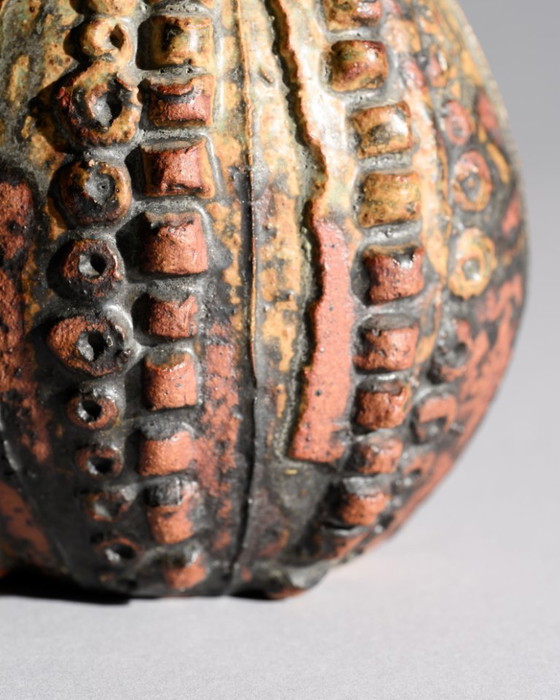 Image 1 of Bernard Rooke Studio Pottery Vase Brutalist Textured Ceramic England 1960s-1970s