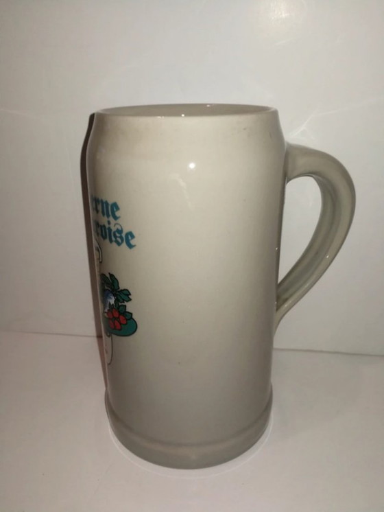 Image 1 of Set van 2 vintage bierpullen "München salut Bordeaux" / "La taverne Bavaroise"