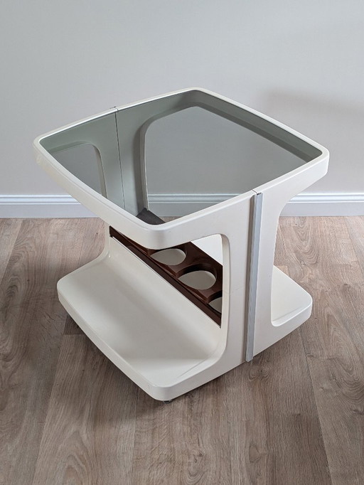Carrello bar vintage "Space Age" di Marc Held per Prisunic/Flair, anni '70