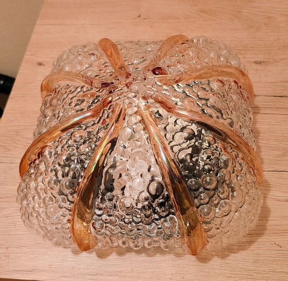 Image 1 of RARE! Sculptural pair of Mid-Century Studio Glass Lamps – Space Age 1960s/70s