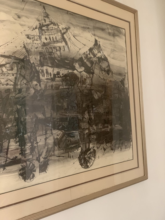 Viatcheslav "Slava" SAVELIEV (1944–2013) – Il Cavallo di Troia (1989) – Dipinti e disegni, Paper, Wood (photo 14 of 15)