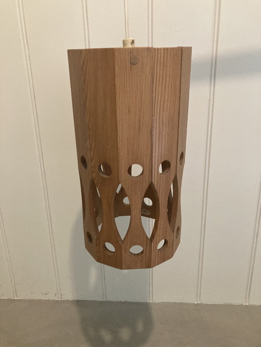 Lámpara de caña de pescar danesa de pino/LO Nilson