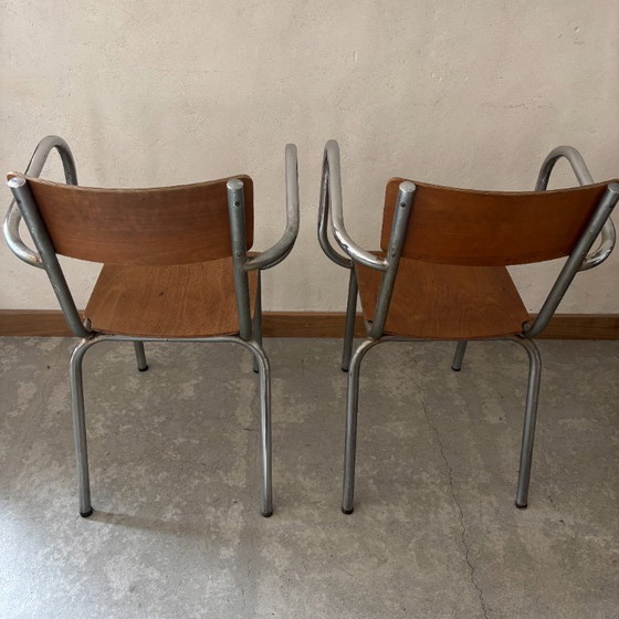 Image 1 of 2 sillones de cromo y madera