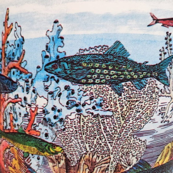 Image 1 of Wunderschöne Stehlampe „Aquarium“ aus den 1990er Jahren von Piero Fornasetti für Antonangeli