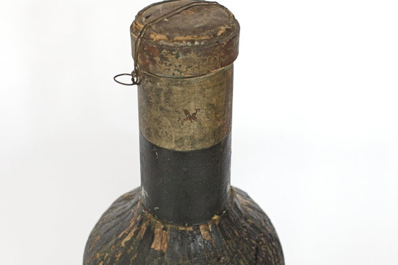 Image 1 of Vintage paper Deco | very old 1940 Bottle cardboard | 102cm high | Pub | Germany Korn Alcohol Rum Liqueur German Schnapps