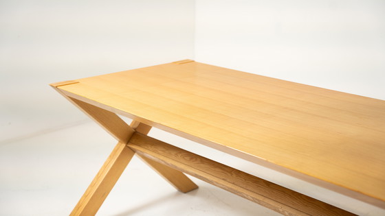 Image 1 of Table de salle à manger en bois Mid Century Werther Toffoloni et Piero Palange pour Germa, 1970