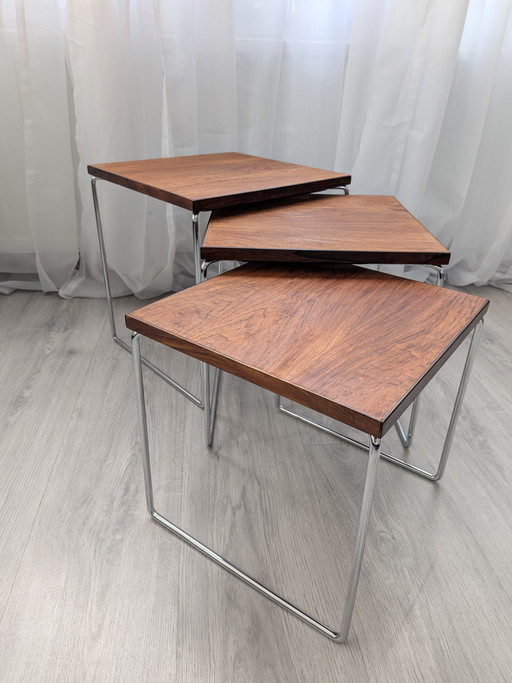Vintage set of 3 nesting tables by Brabantia, 1970s