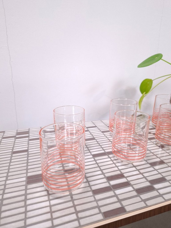 Image 1 of Set di bicchieri con strisce arancioni Jena Glas