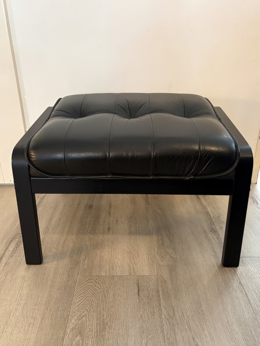 Vintage Design Hocker Van Het Deense Merk Unico – hockers en poefs, Leather, Wood (photo 2 of 15)