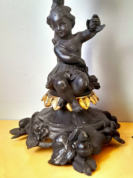 Image 1 of Paar Rokoko-Kerzenständer